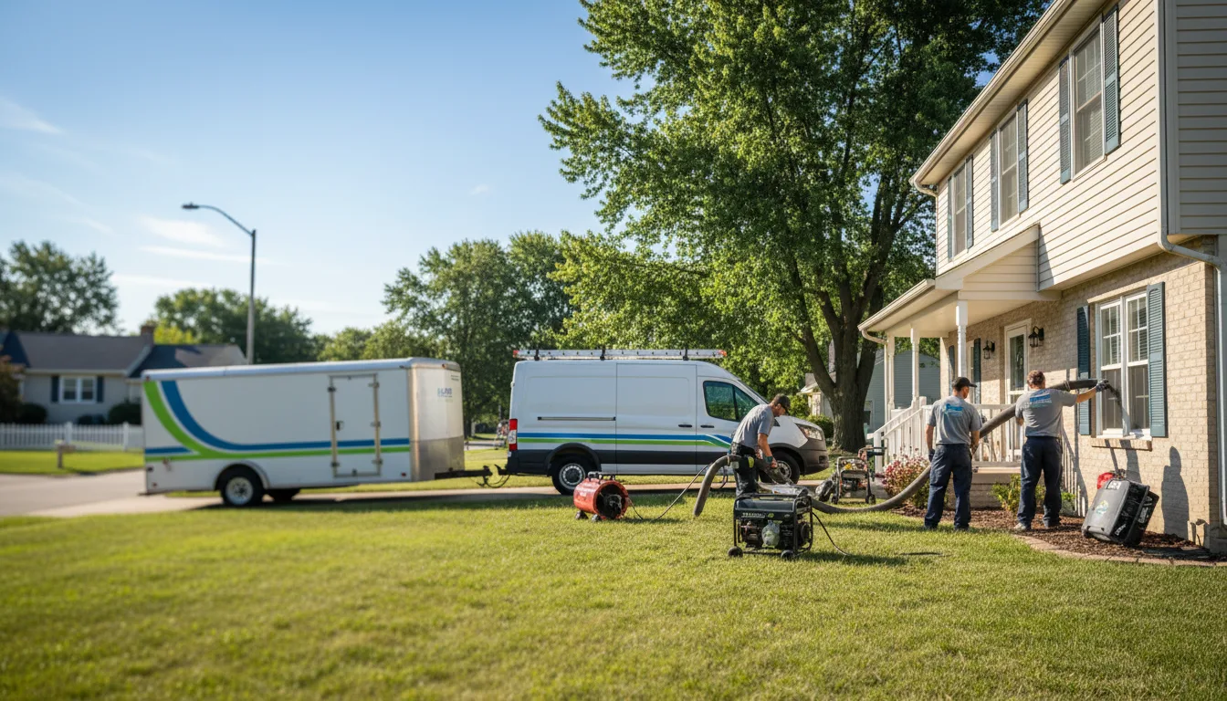 Flooded Basement Restoration And Cleanup With Repair in Troy, IL near me